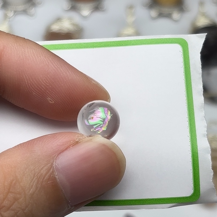 颈饰水晶未镶嵌9.7mm彩虹闪灵钻圆珠