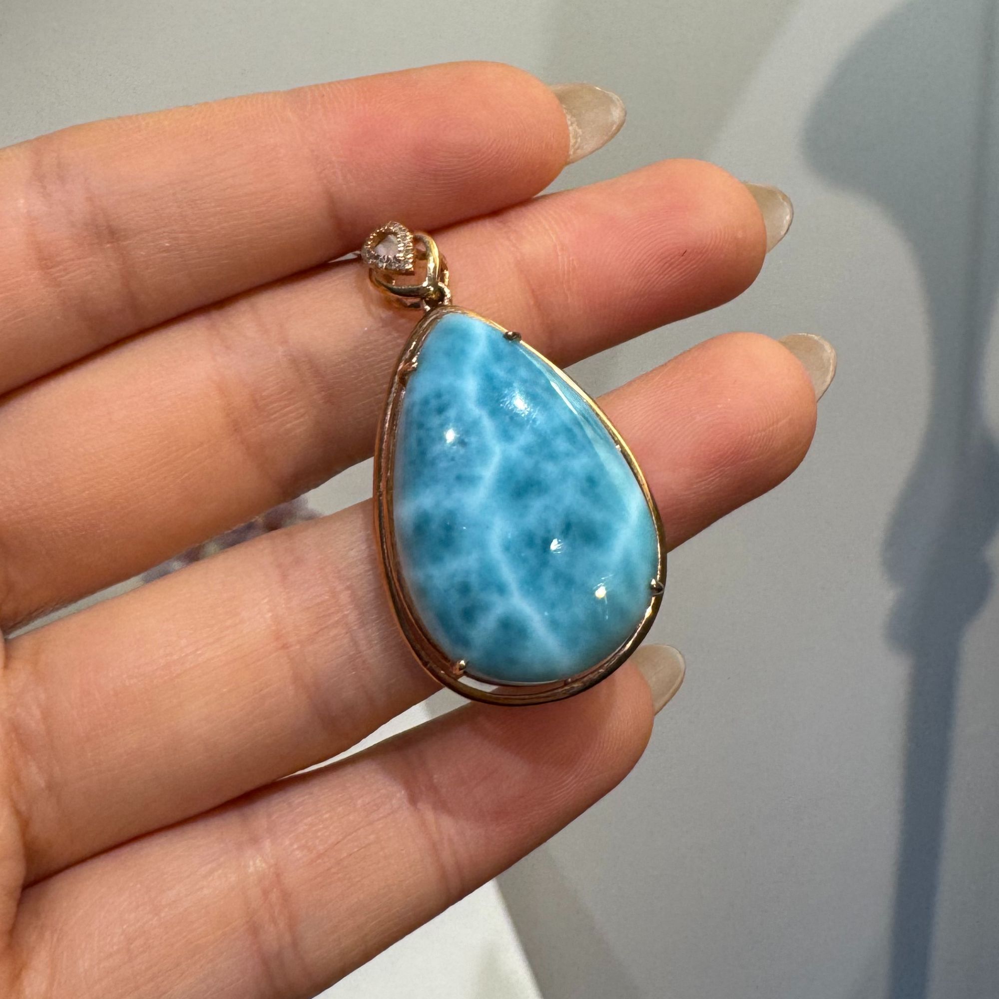 【歪歪】*海纹石吊坠*18K镶嵌（多样性发）W9178