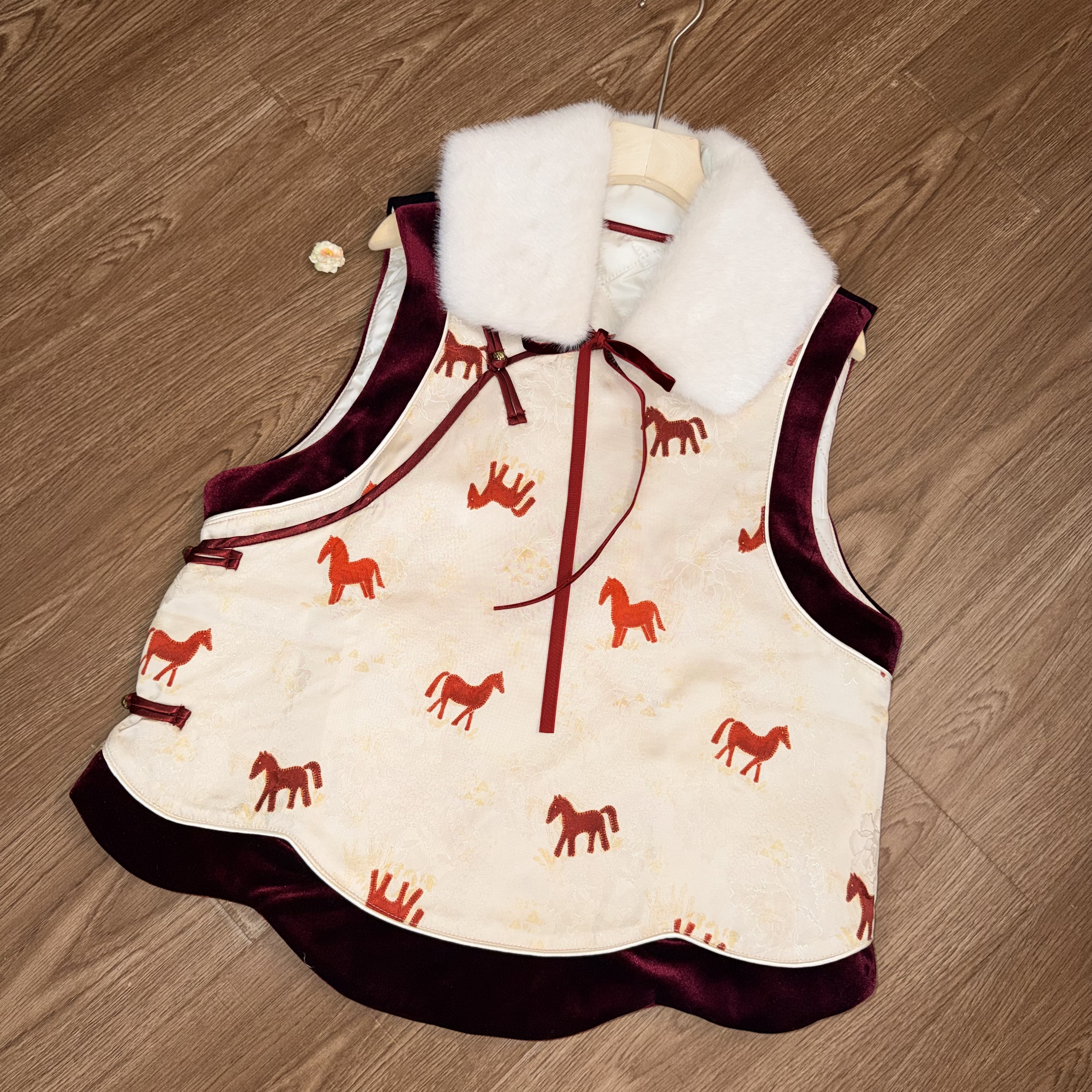 【大季原创】W238春季棉马甲中国风马夹新中式复古显瘦古风