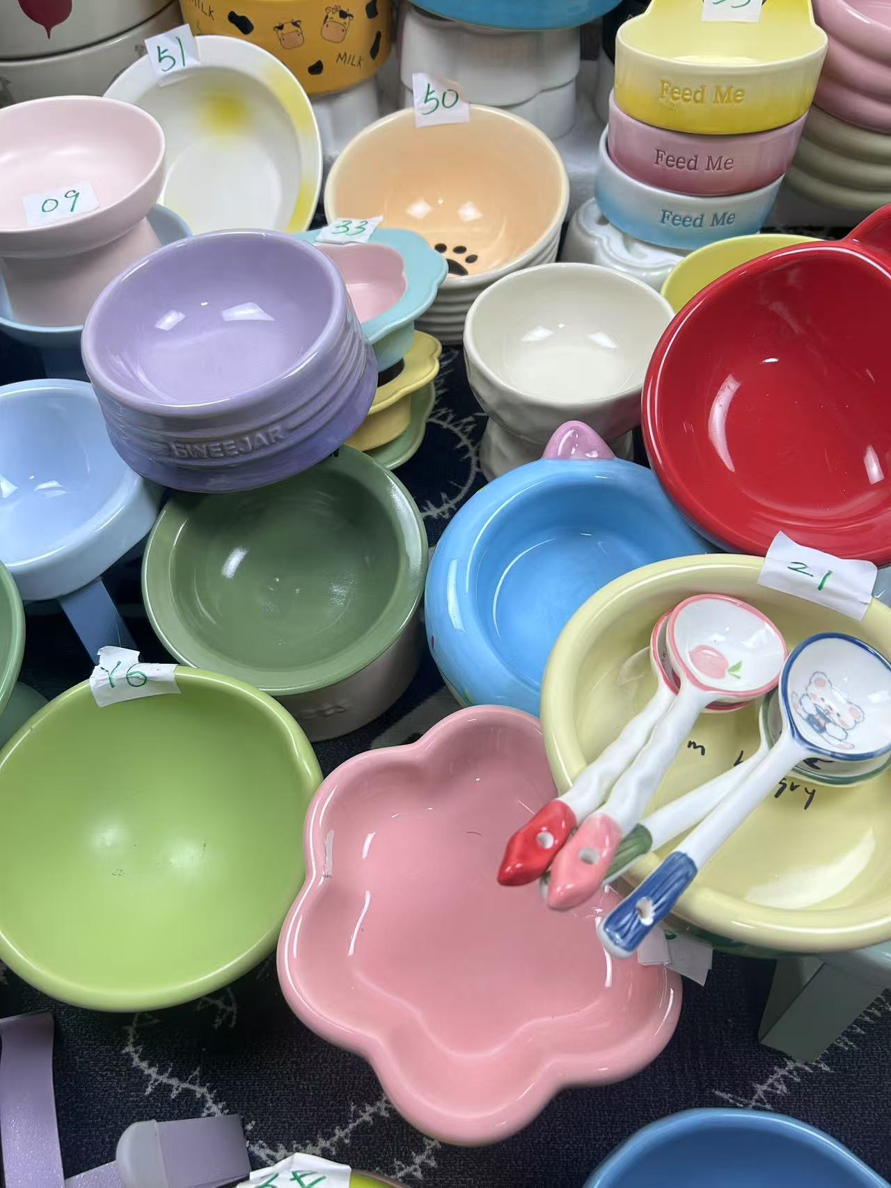 【200-400】陶瓷宠物碗直播专属链接微瑕日式