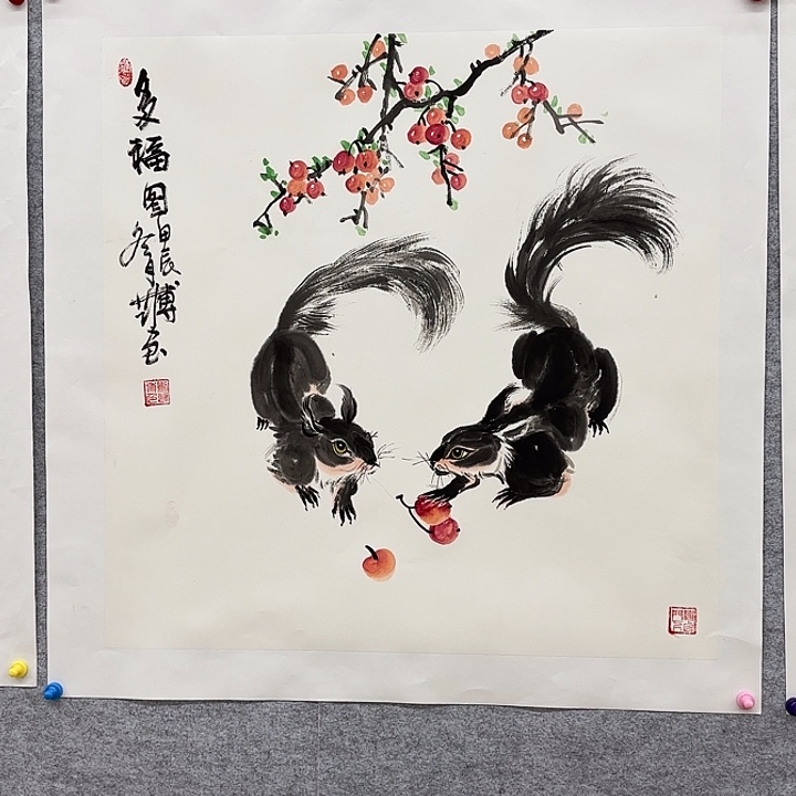 国画花鸟的翅膀是白色和70.70