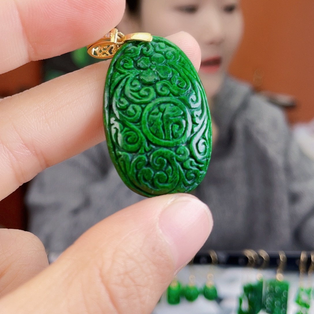 翡翠未镶嵌耳饰饰品