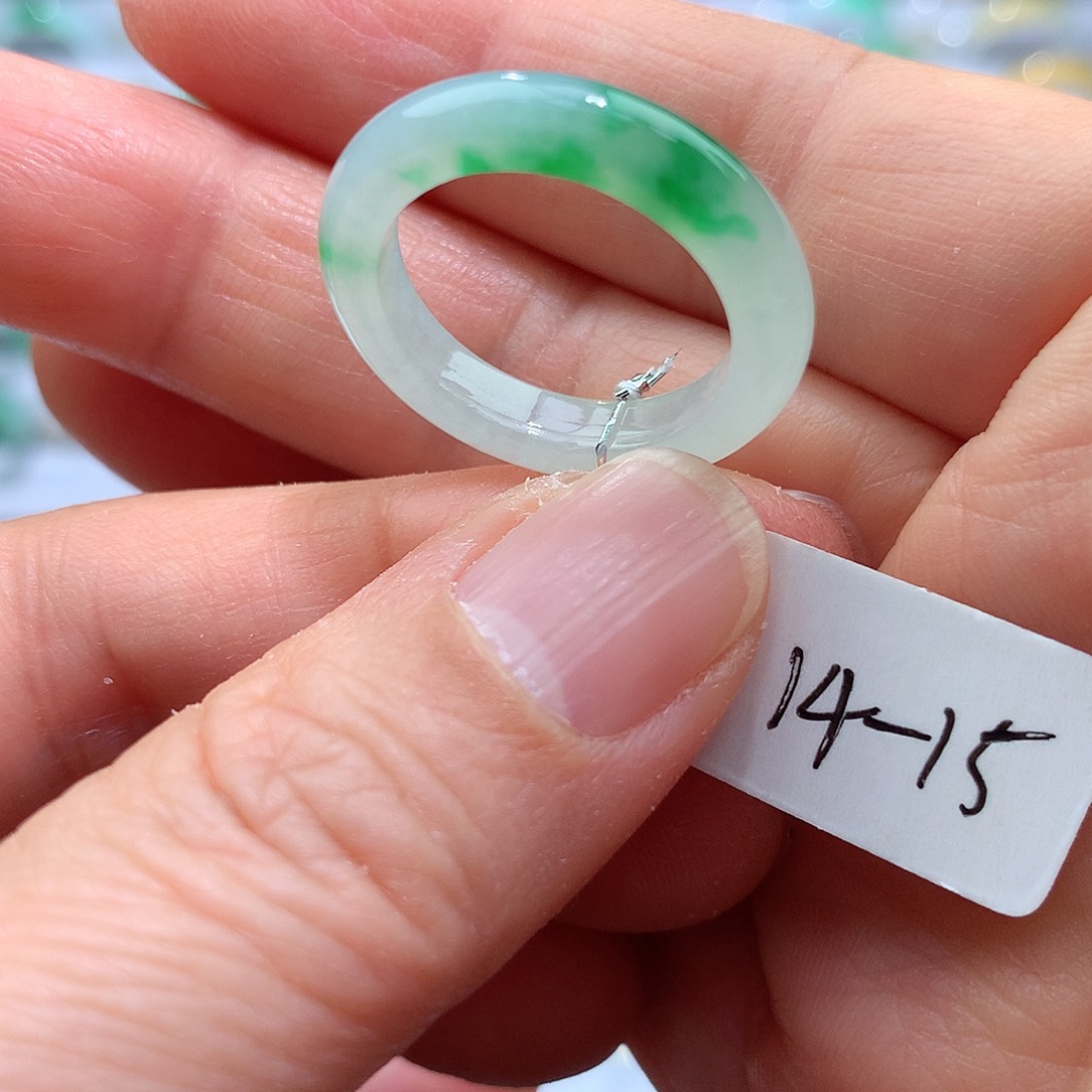 翡翠戒指未镶嵌14-15号