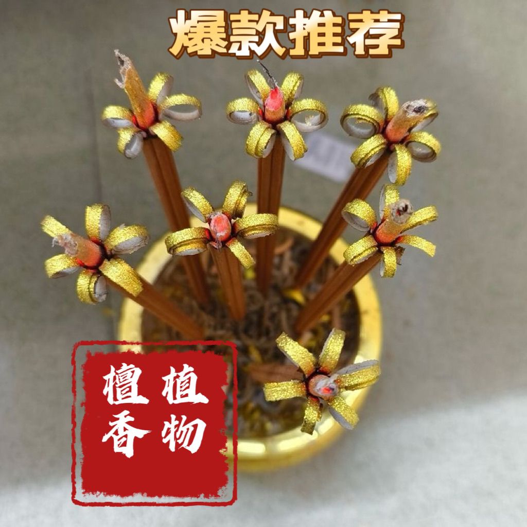 新款开花香高品质39厘米六瓣微烟富贵花开香香粗香长香竹签