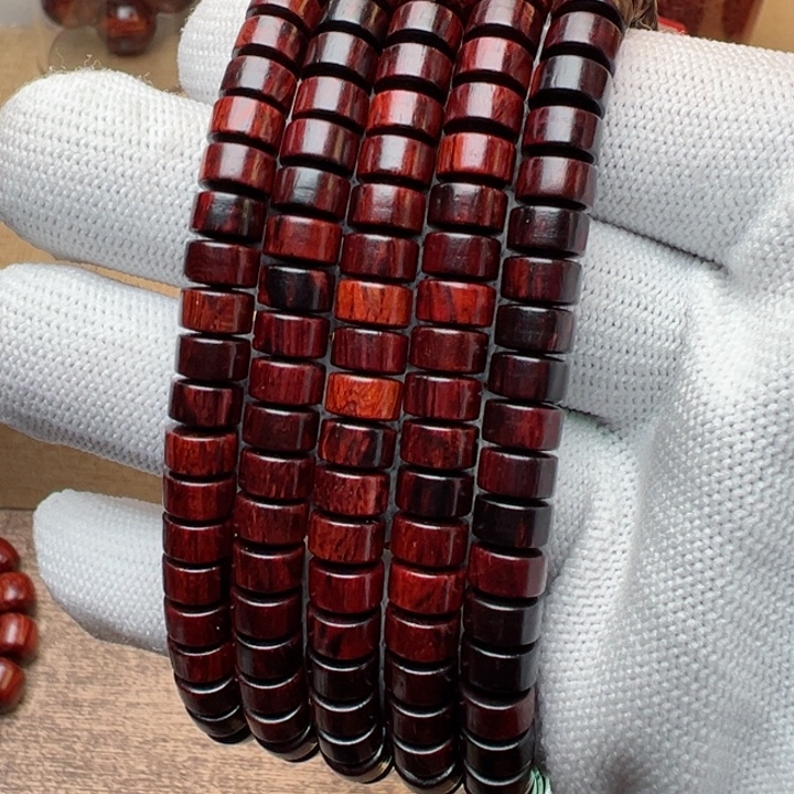 木木本海南红降花梨公药片珠单圈