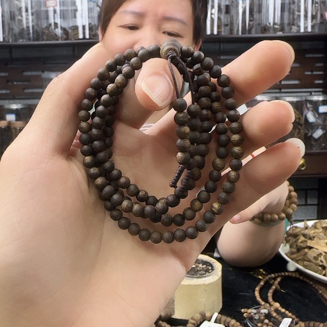 手串沉香奇楠沉香圆珠沉水5mm多样性发一
