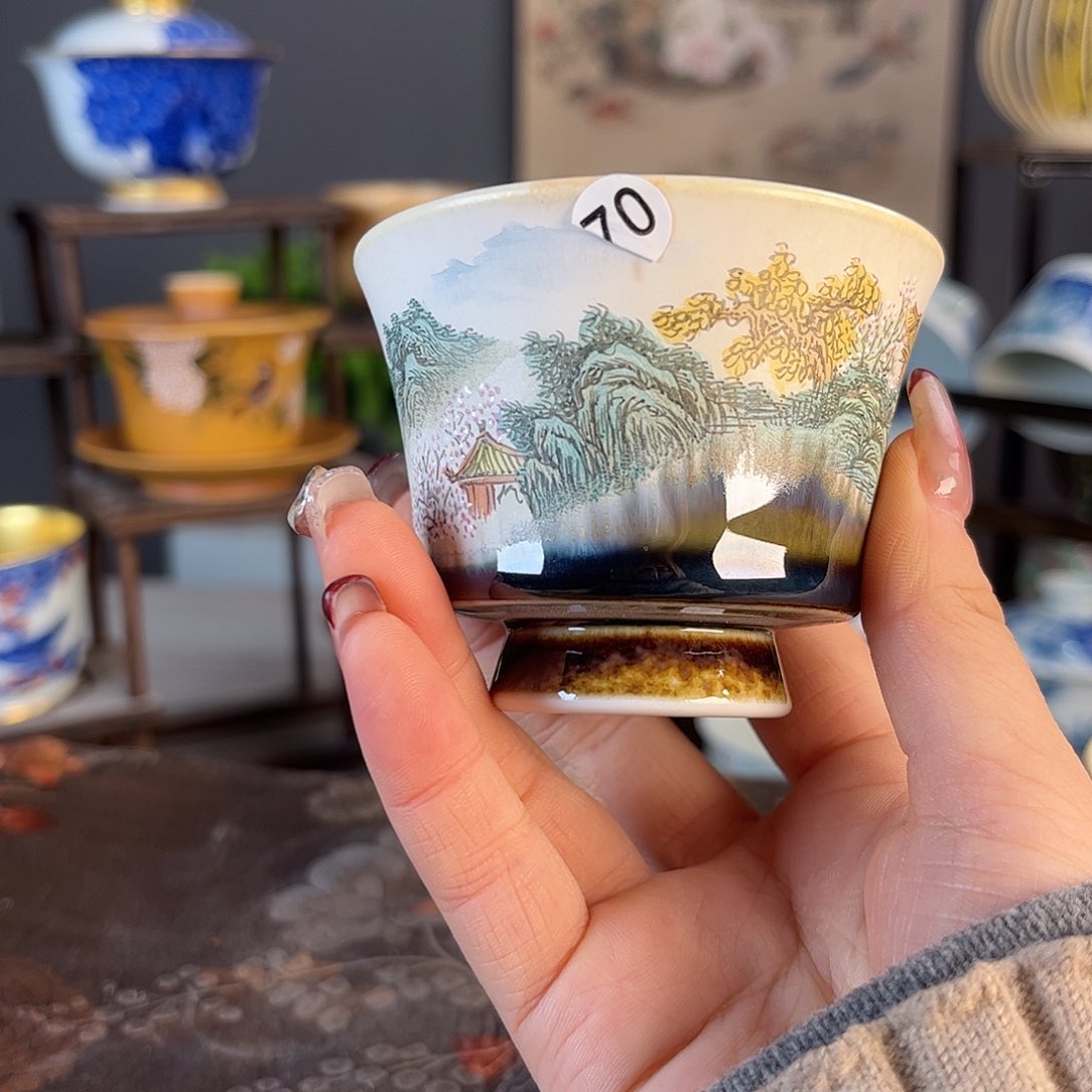 杯景德镇陶瓷茶杯多人