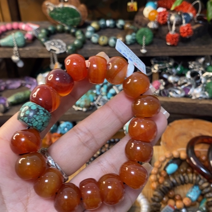 南红玛瑙手链未镶嵌秋*