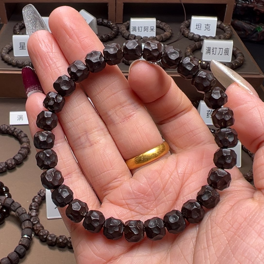 椰蒂手串O*?87无相单圈925标