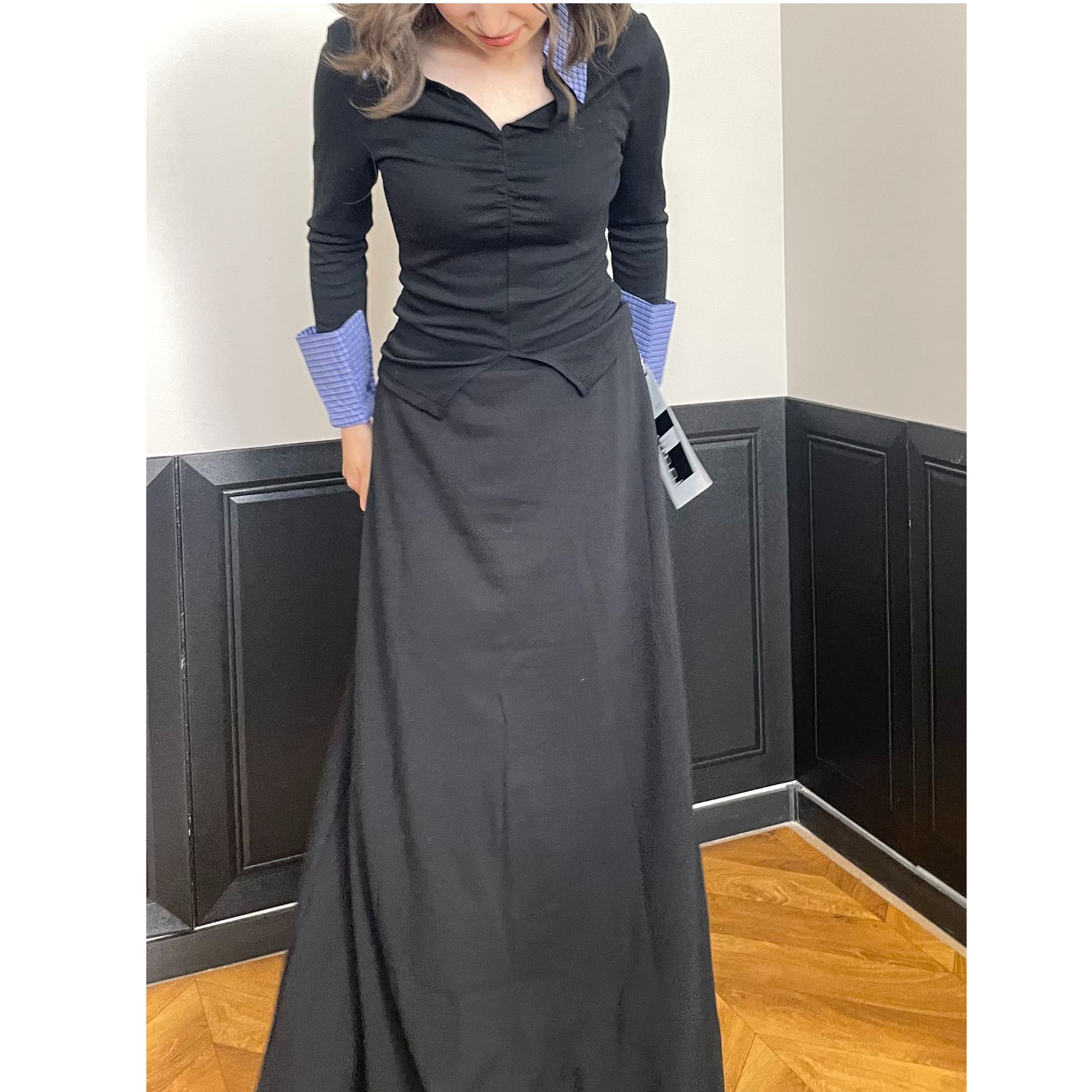 复古修身休闲风显瘦森系时尚套装私服名媛裙子小众