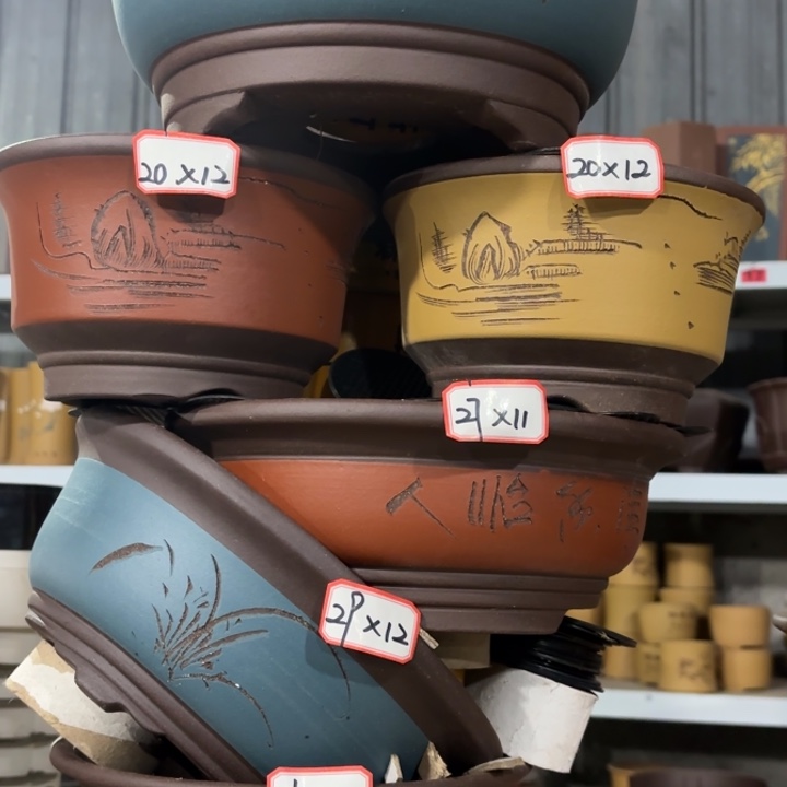 花盆紫砂100-6。    