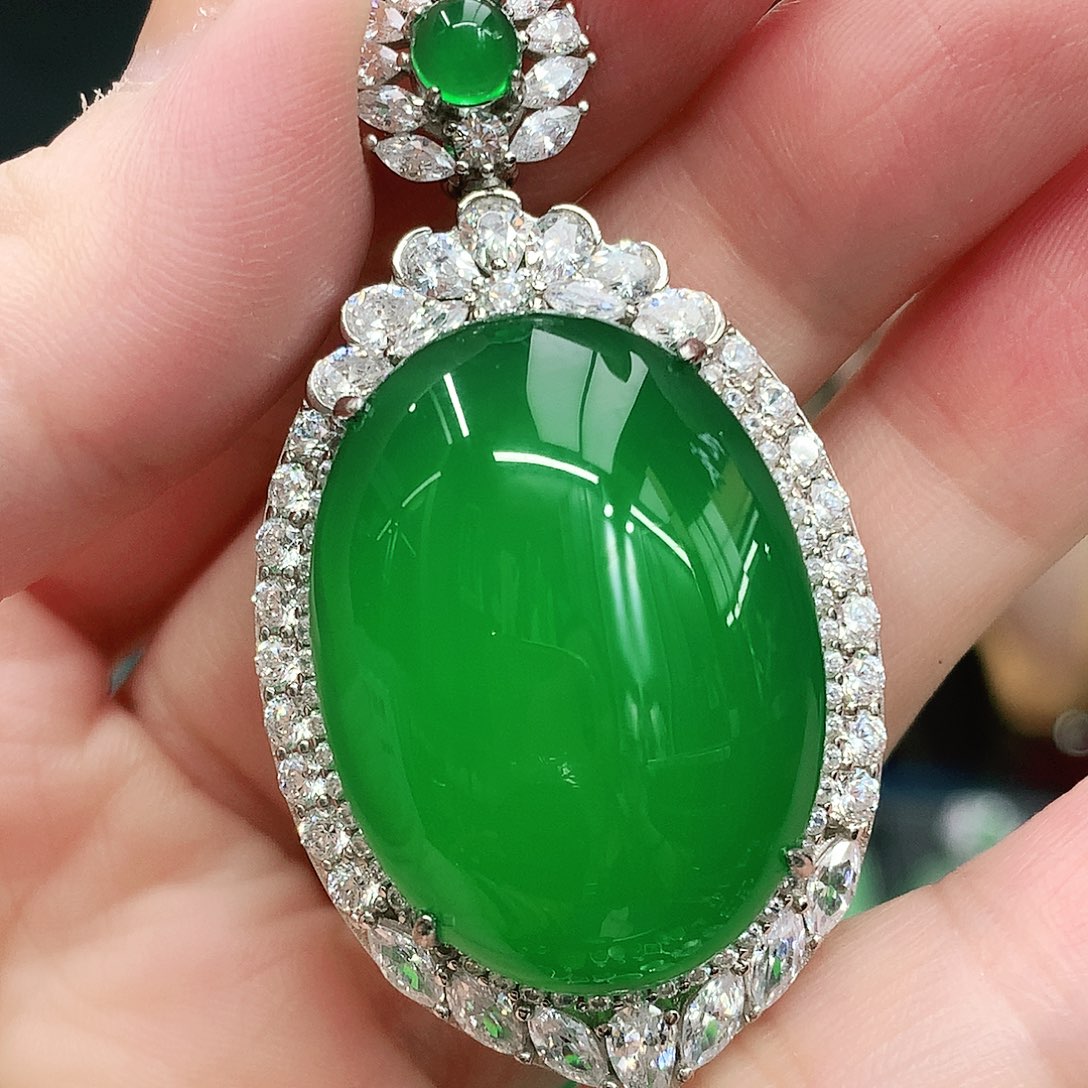 银S925镶嵌吊坠玛瑙/玉髓