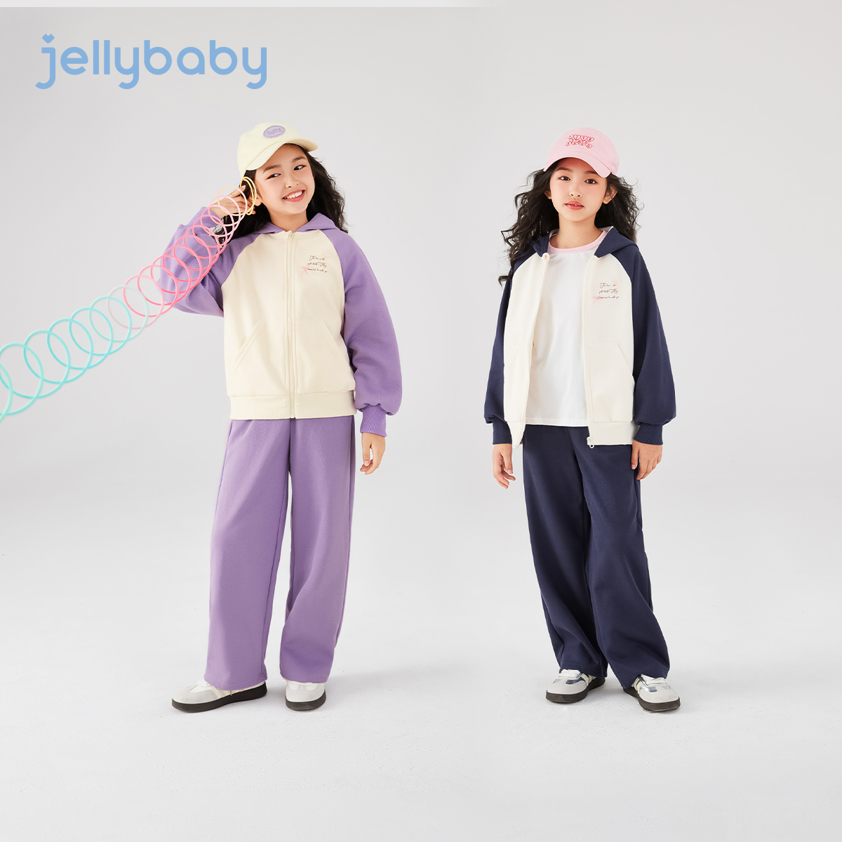杰里贝比春款女童两件套大童外套+裤子女童美学 JTG51543