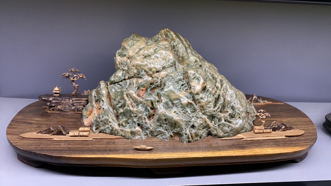 山水风光，九龙璧山风景。玄关摆件，茶室摆件，案头必备。