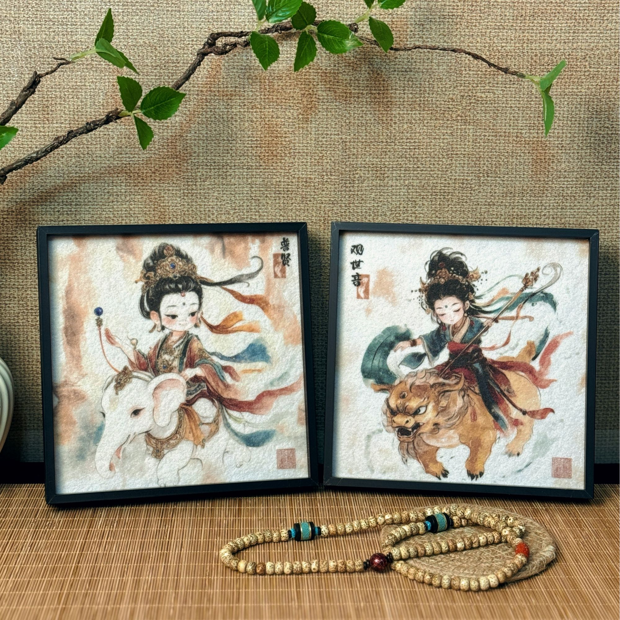 金亭沙画【十二生肖守护佛】装饰画电视柜摆画茶室摆台创意摆台