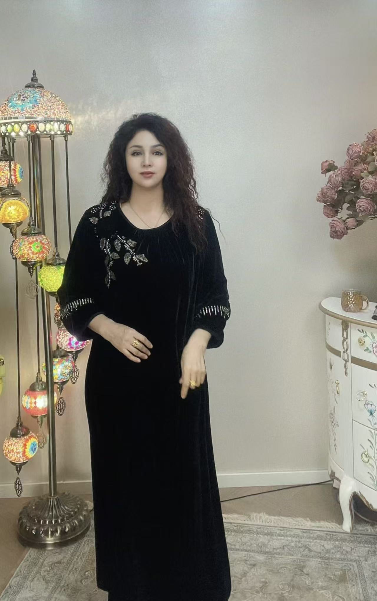 连衣裙时尚有弹性裙子秋冬季气质