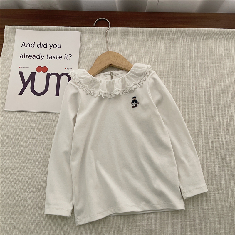 【新款推荐】儿童棉质T恤宝宝上衣中童打底衫女童娃娃衫体恤春秋款
