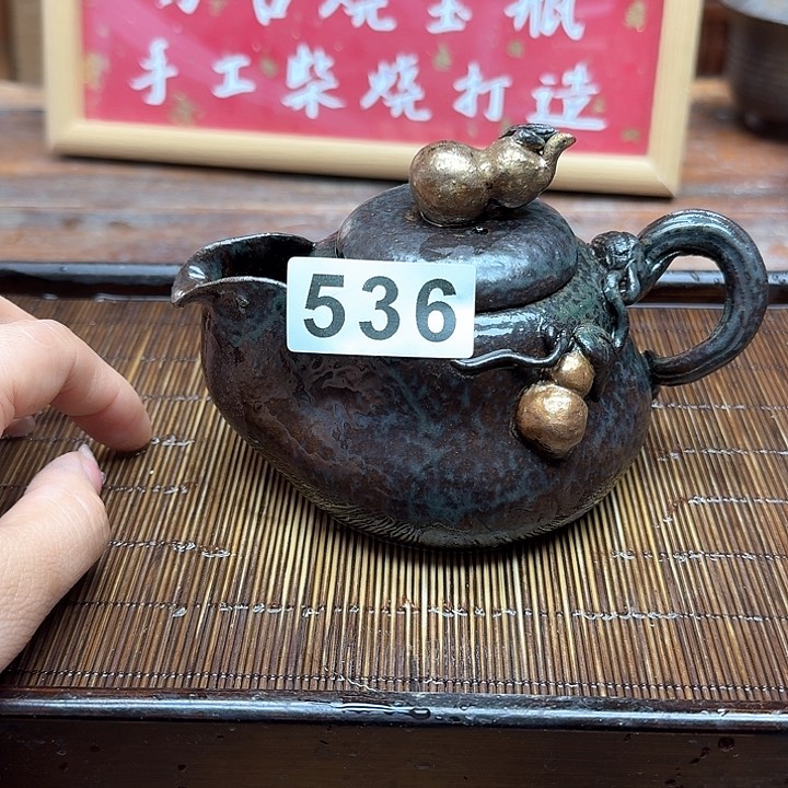 纯手工制作粗陶茶具