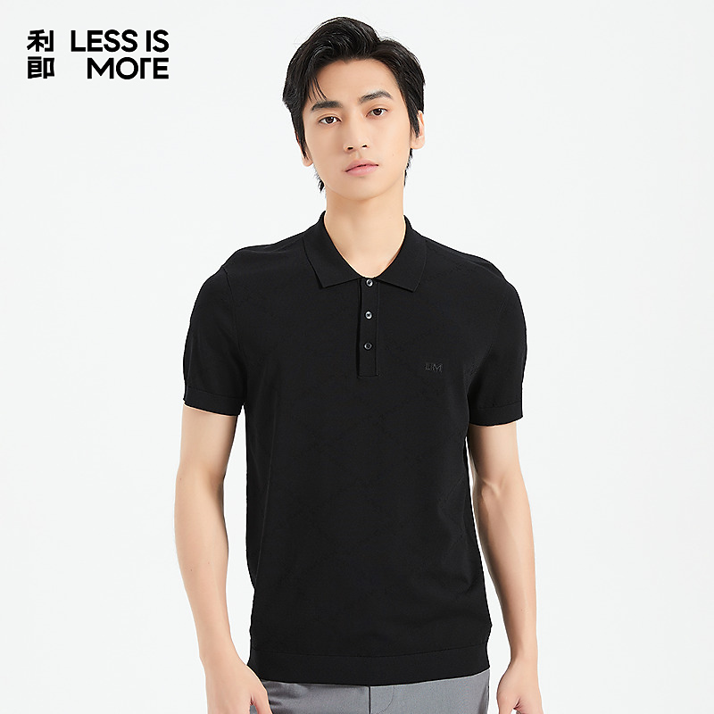 【干练得体】利郎LESSISMORE夏季短袖修身Polo衫休闲男t恤商务翻领