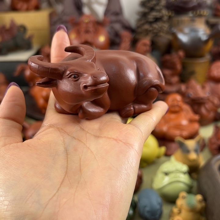 茶宠紫砂紫砂福牛