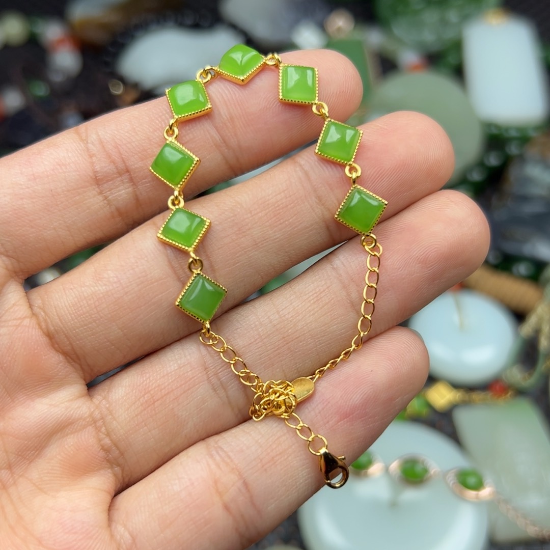 和田玉挂件银S925镶嵌