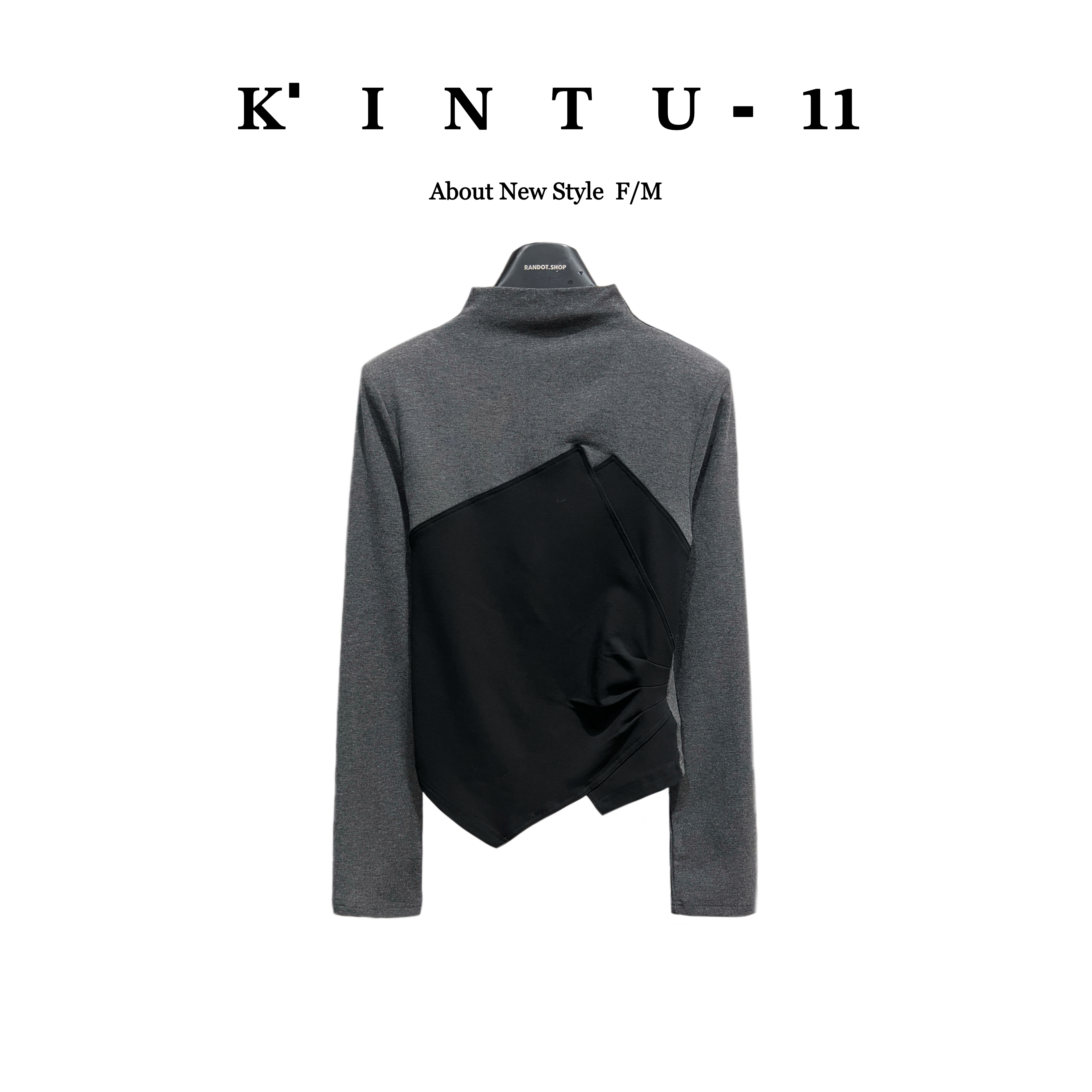 【K-11】原创设计不规则抹胸拼接撞色修身打底上衣55275