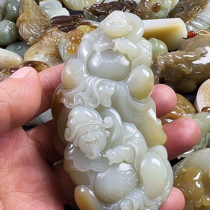 滴***石和田玉未镶嵌吊坠(不含链)