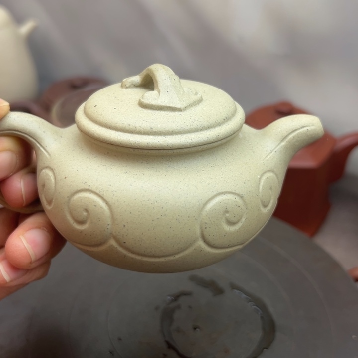紫砂茶壶本绿如意仿古150c c