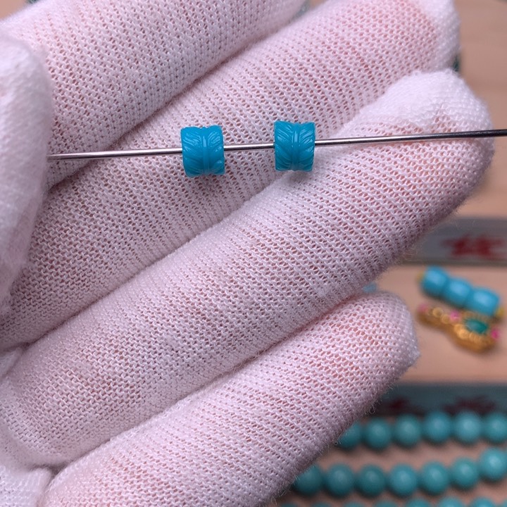 绿松石羽毛扣5.6未镶嵌