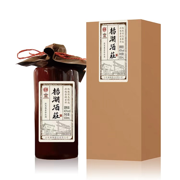 杨湖【杨湖酒庄】43°浓芝兼香型白酒优选品质纯粮固态发酵43度500ml