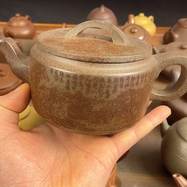 紫砂茶壶处理一把