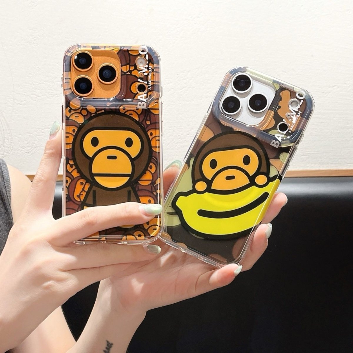 香蕉猿人猴苹果15pro磁吸手机壳适用潮iphone17promax时尚防摔14