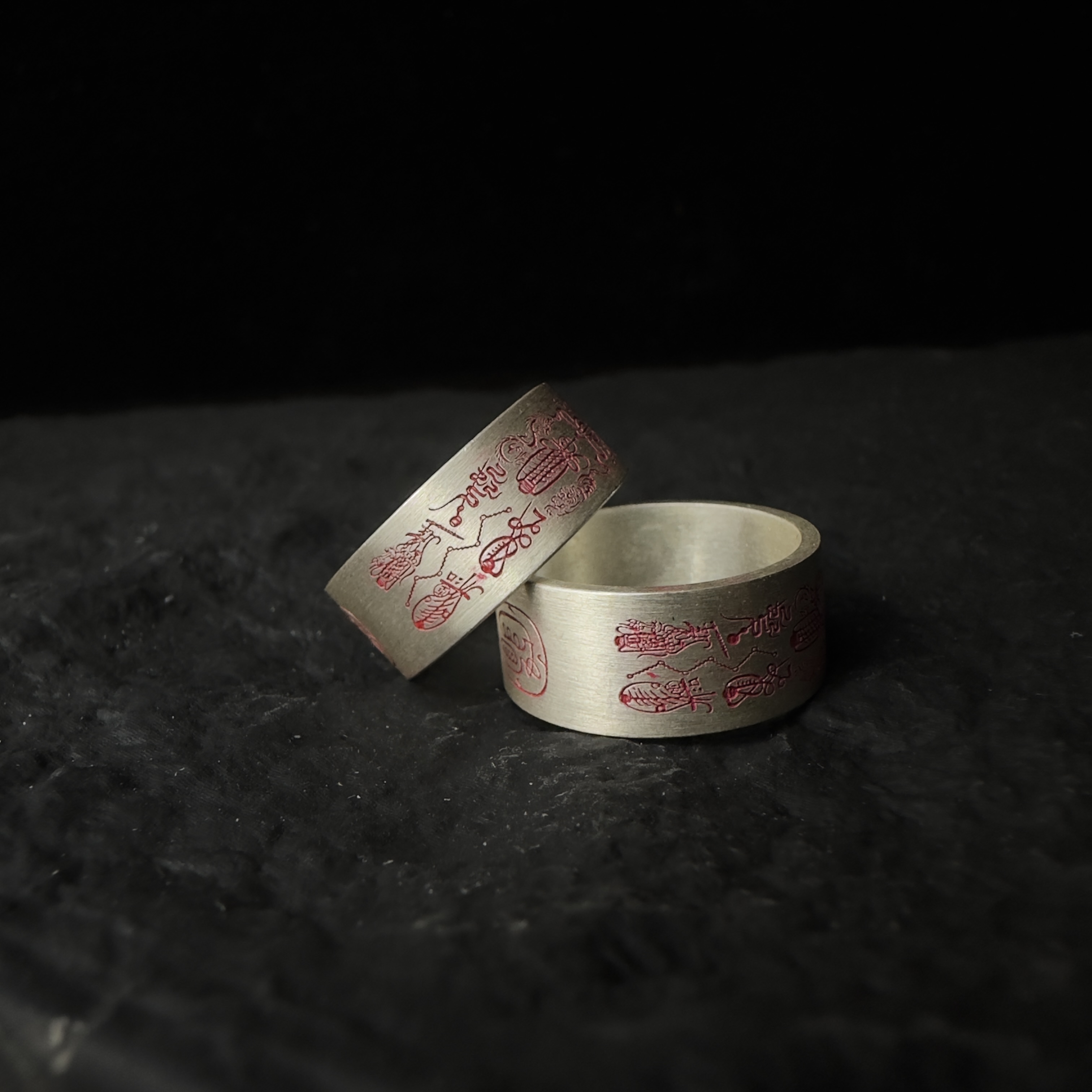 足银戒指 「道系」s999-龙虎五雷