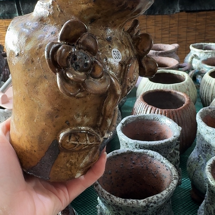 敌***猪微瑕不退不换粗陶手工