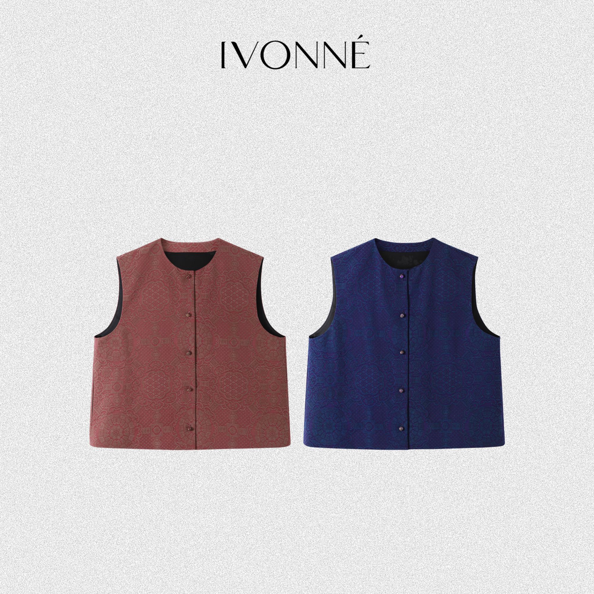  IVONNE｜八达晕纹 油丝香云纱 2025秋冬新品 80桑蚕丝  国风马甲