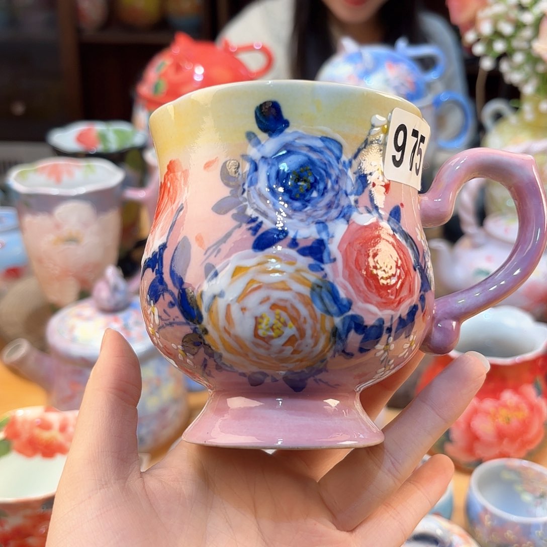景德镇手绘高温釉下彩陶瓷茶具