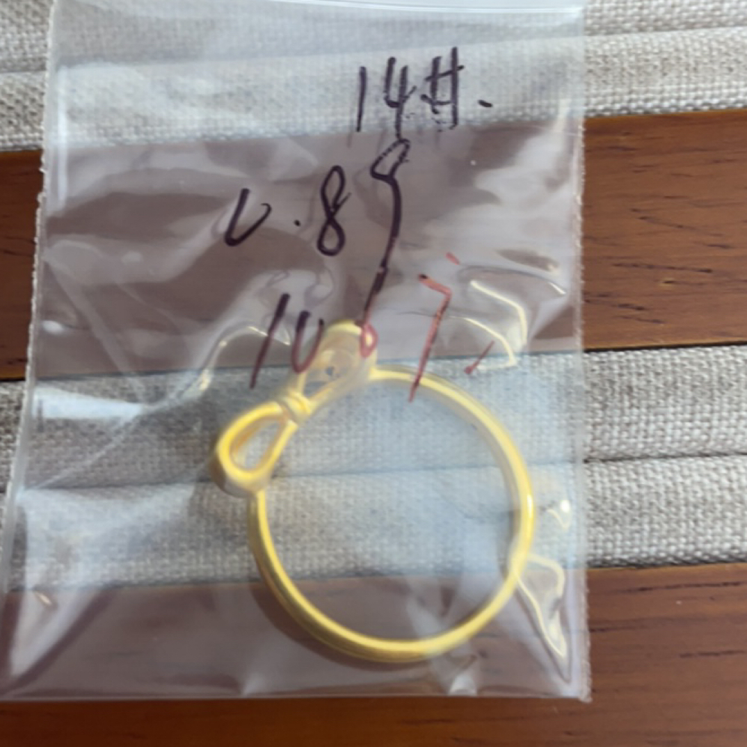 克重0.89 14号 蝴蝶结戒指 足金999
