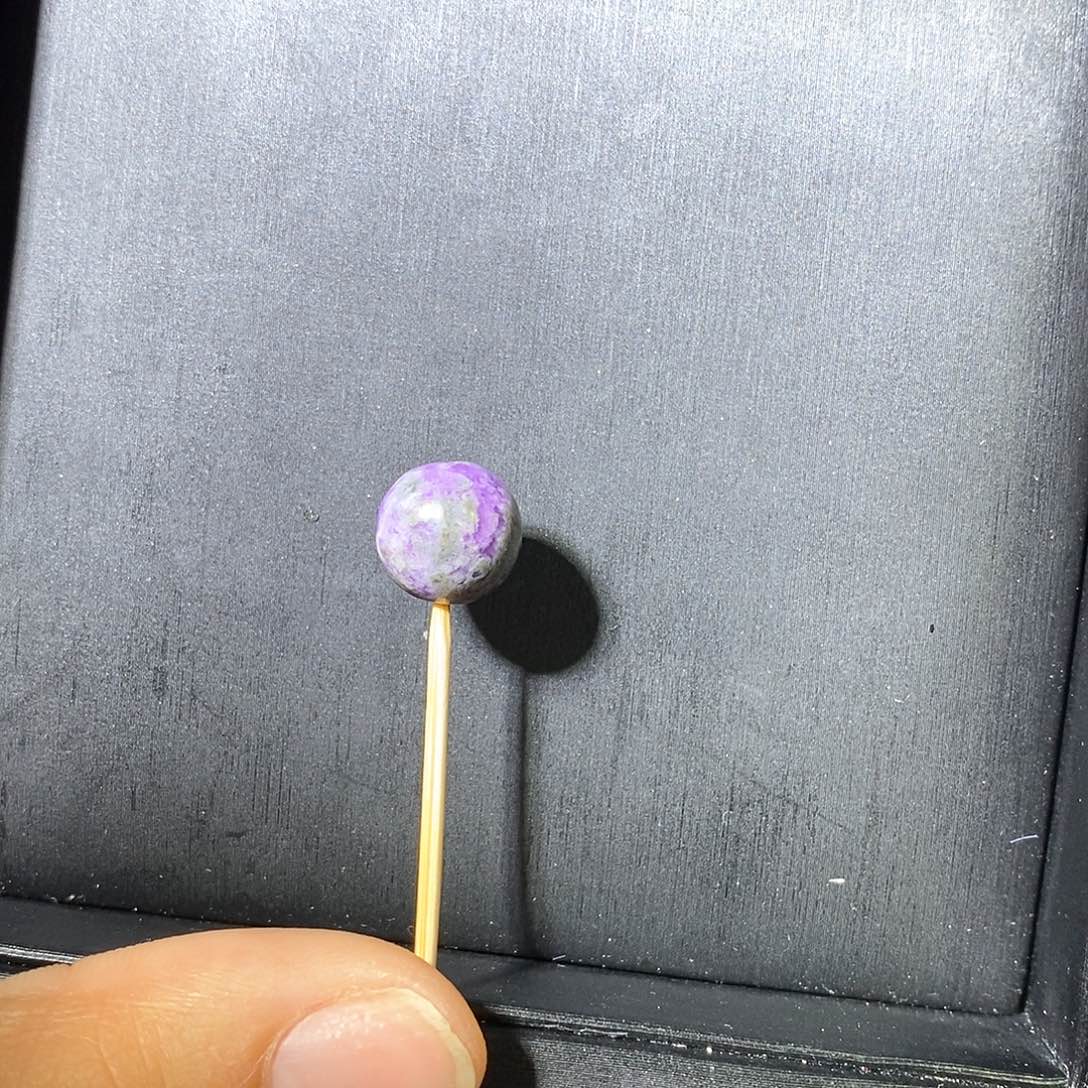 苏纪石（舒俱来）未镶嵌南非老矿舒俱来泥地圆珠单珠