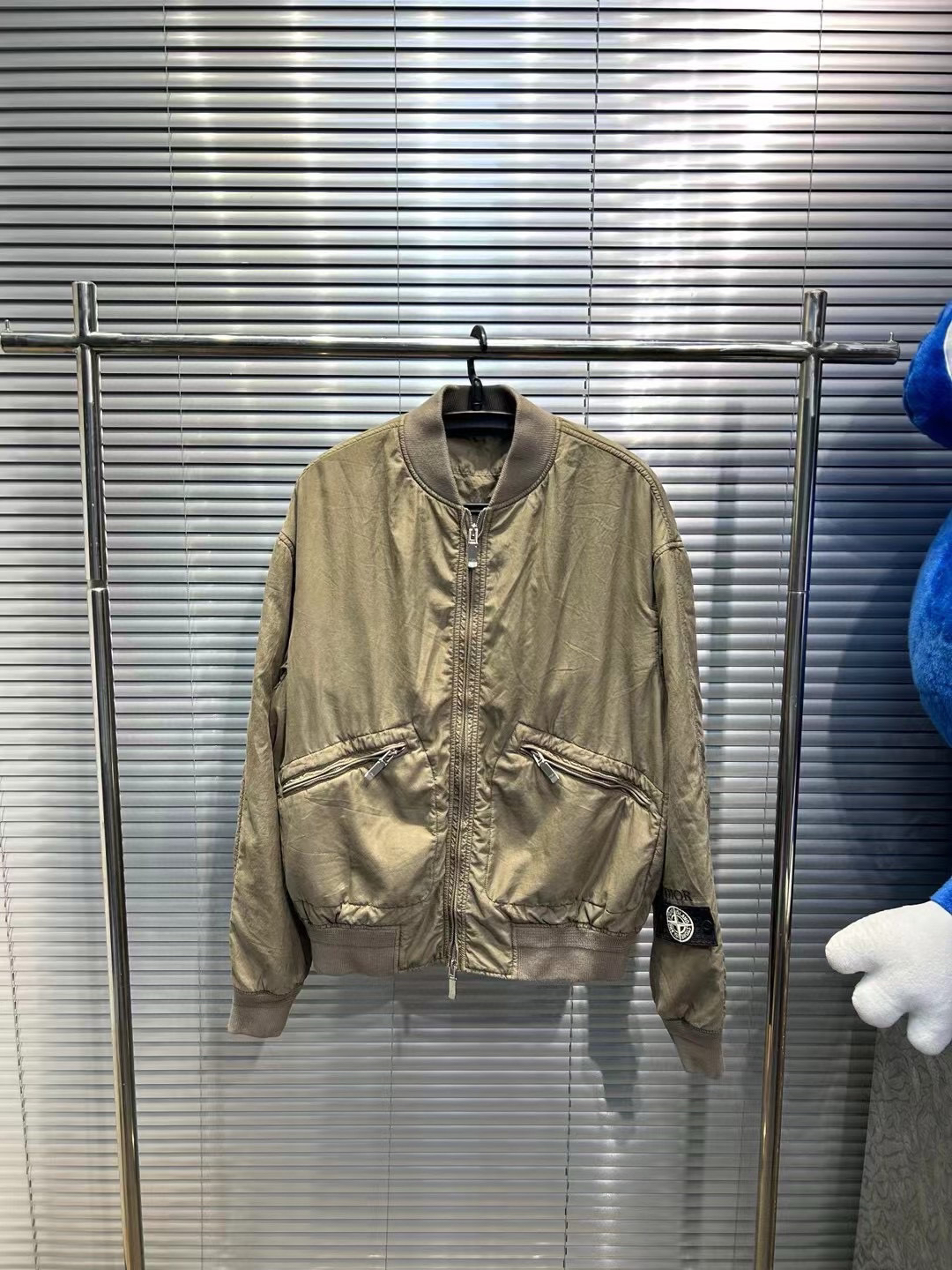 未使用 DIOR/迪奥 24fwX石头岛联名爆款 拉链薄款棉衣夹克 48