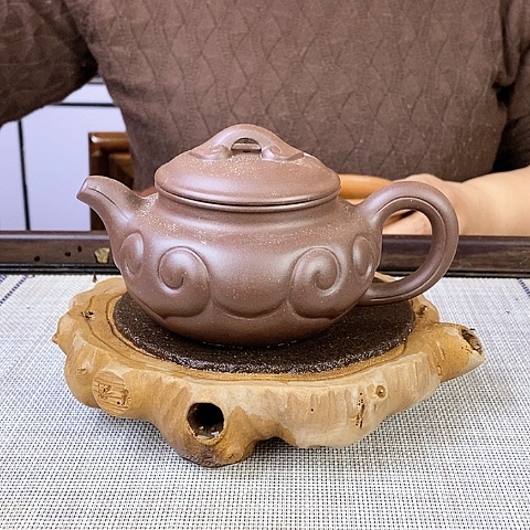 紫砂茶壶宜兴紫砂老紫泥260c c