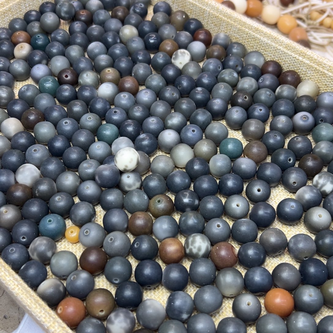 菩提根/象牙果吊坠15烟雨墨散珠偶有瑕疵20颗