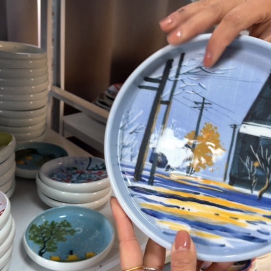 缸景德镇釉下手绘陶瓷 