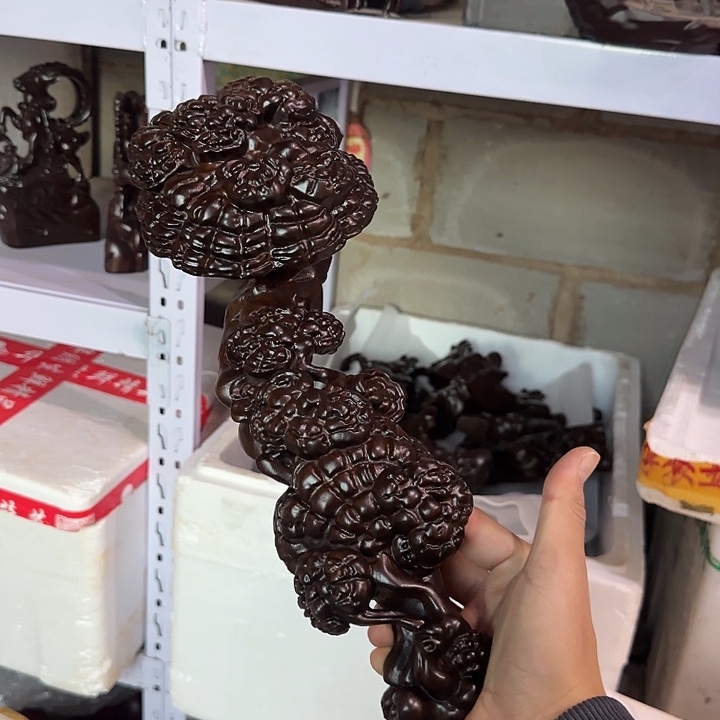 木黑檀木50灵芝如意一套