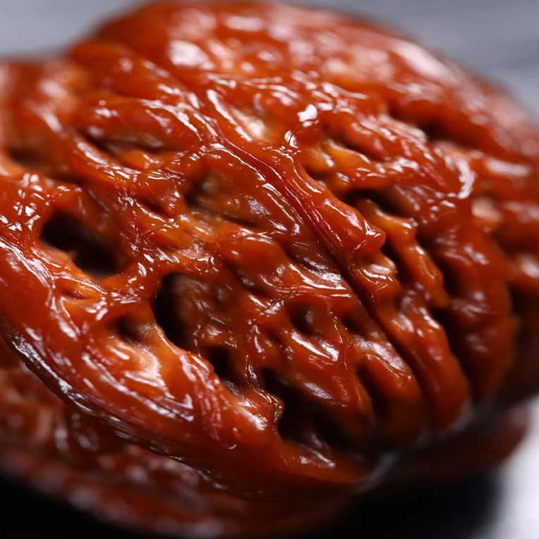 四座楼狮子头文玩核桃手盘练手把玩精品官帽把件