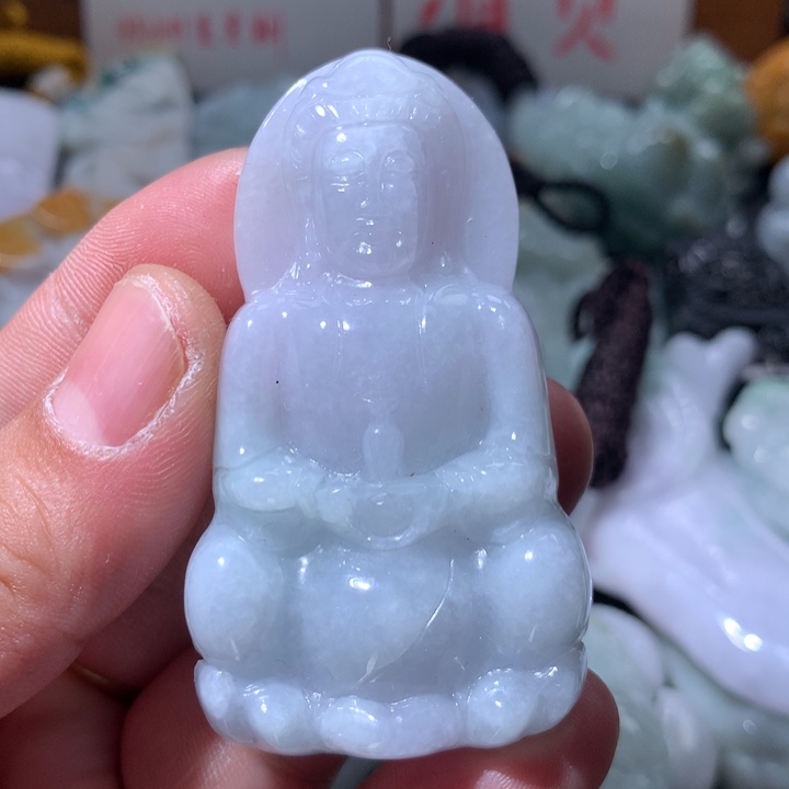 翡翠未镶嵌颈饰保真天然a货翡翠