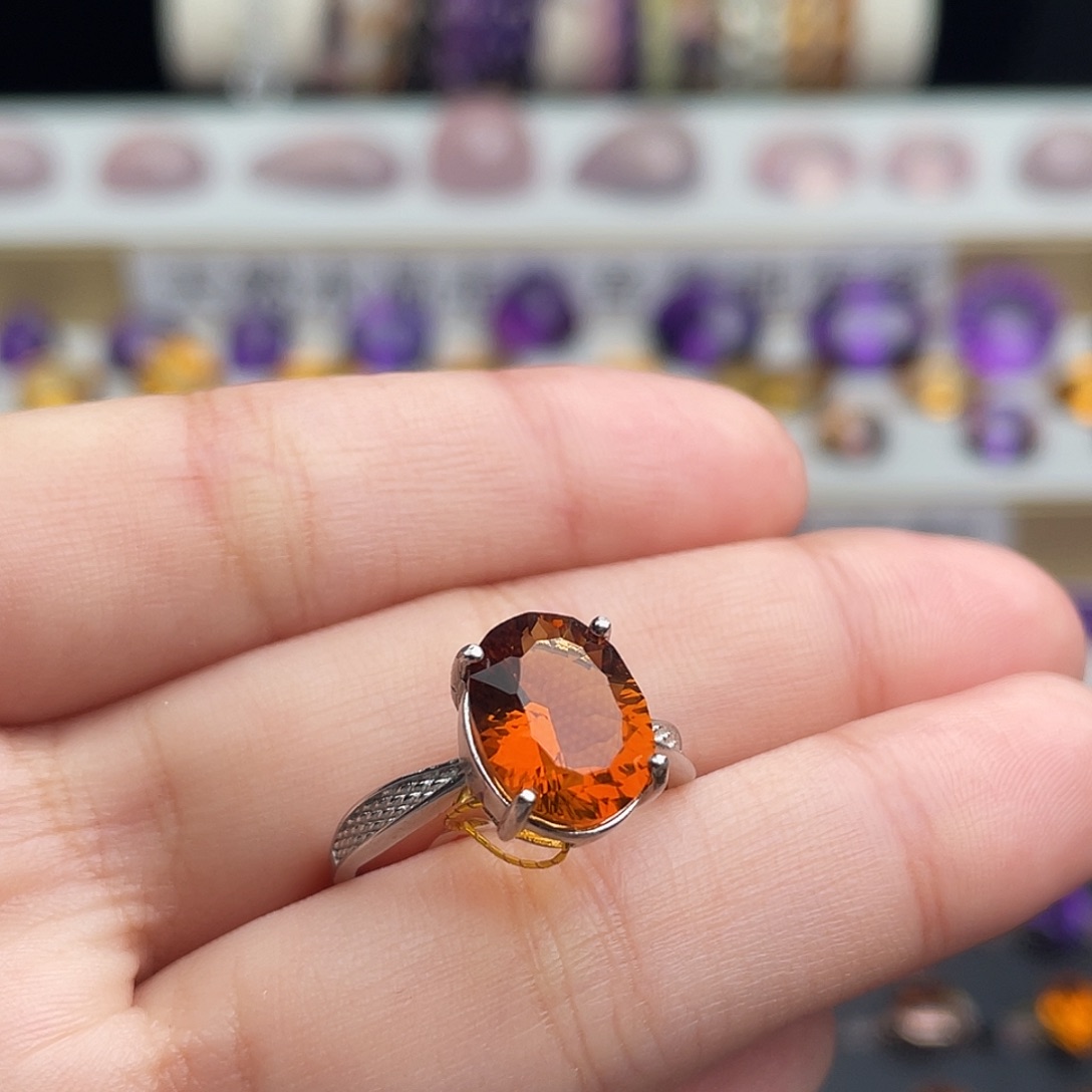 晚***酒珠宝半成品银S925镶嵌水晶天然保真