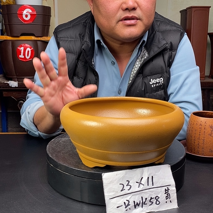 紫砂花盆货号一只WK54