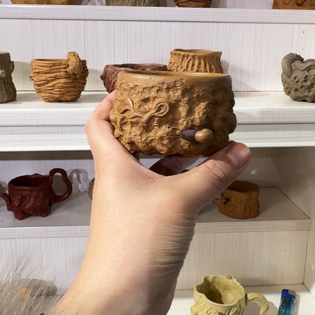 紫砂茶杯老段供春杯