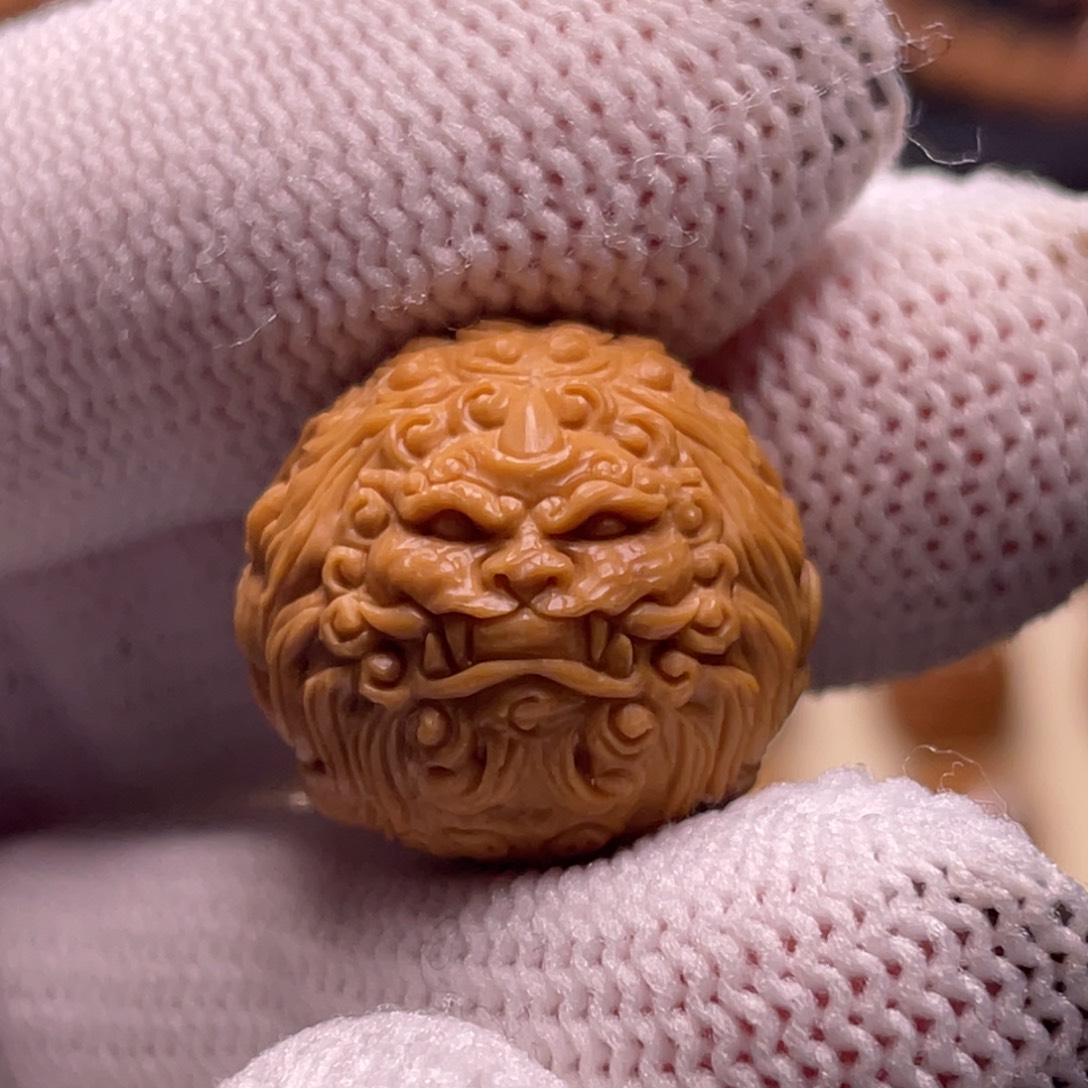 猴头核桃吊坠双面唐狮18.5