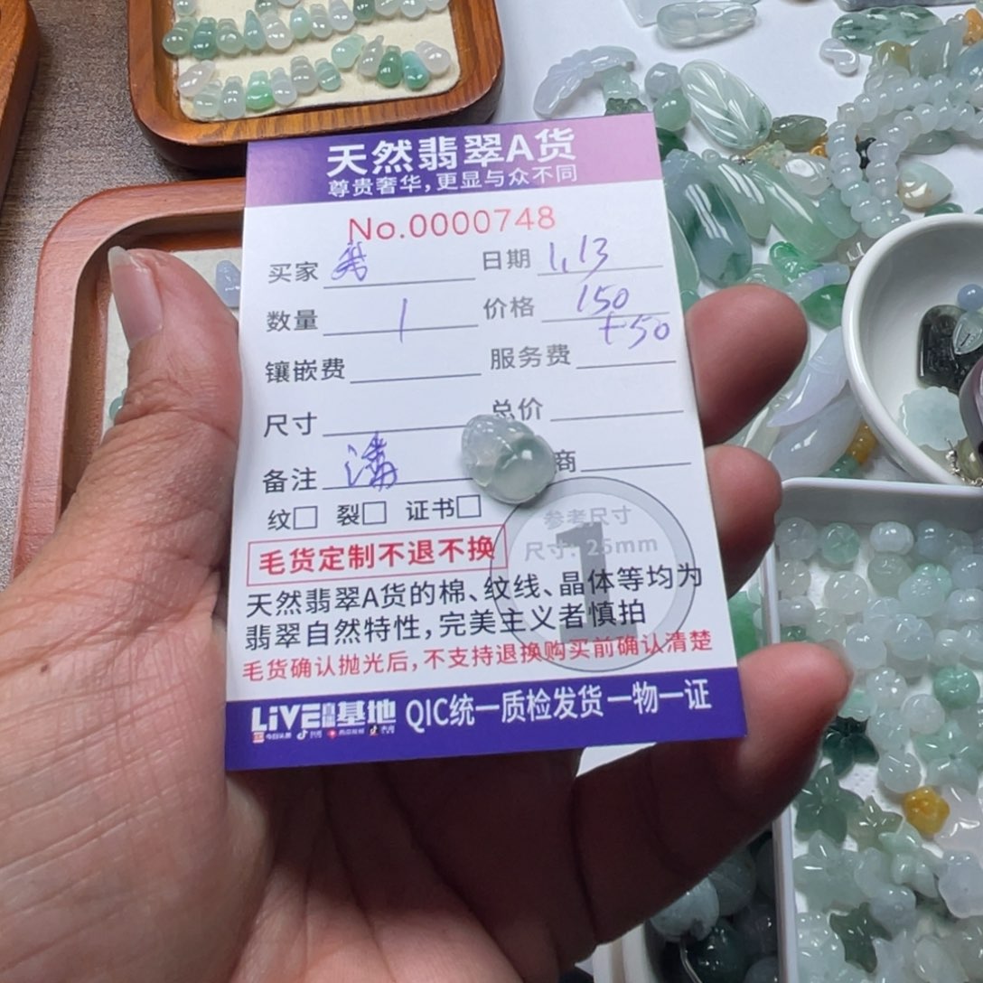 翡翠颈饰未镶嵌我**倪